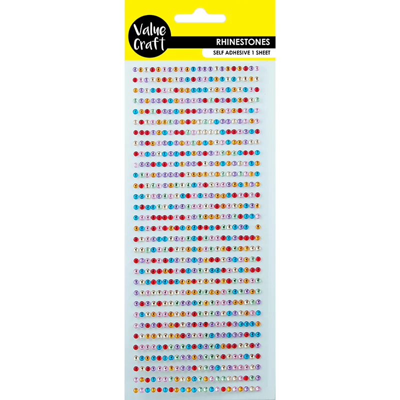 Value Craft Rhinestone S-Adhesive Multi- 540pcs