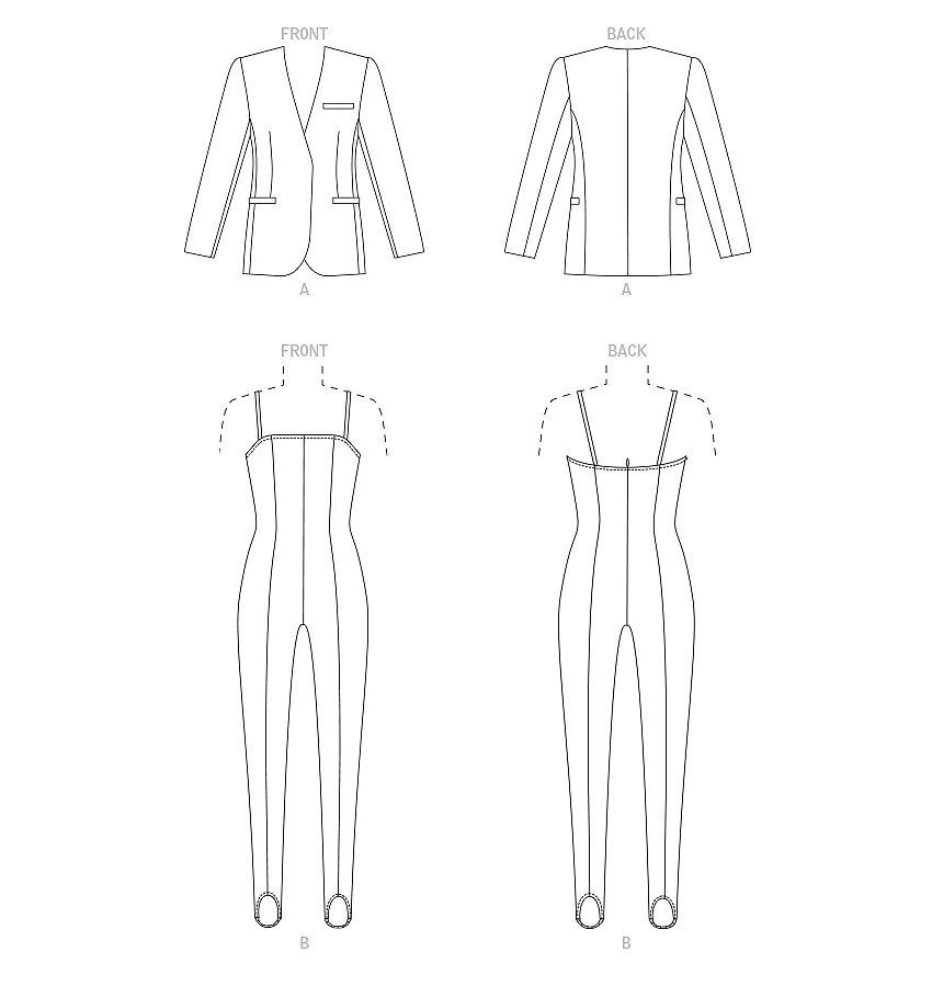 Vogue Pattern V1913 Misses Blazer & Jumpsuit - Image 8