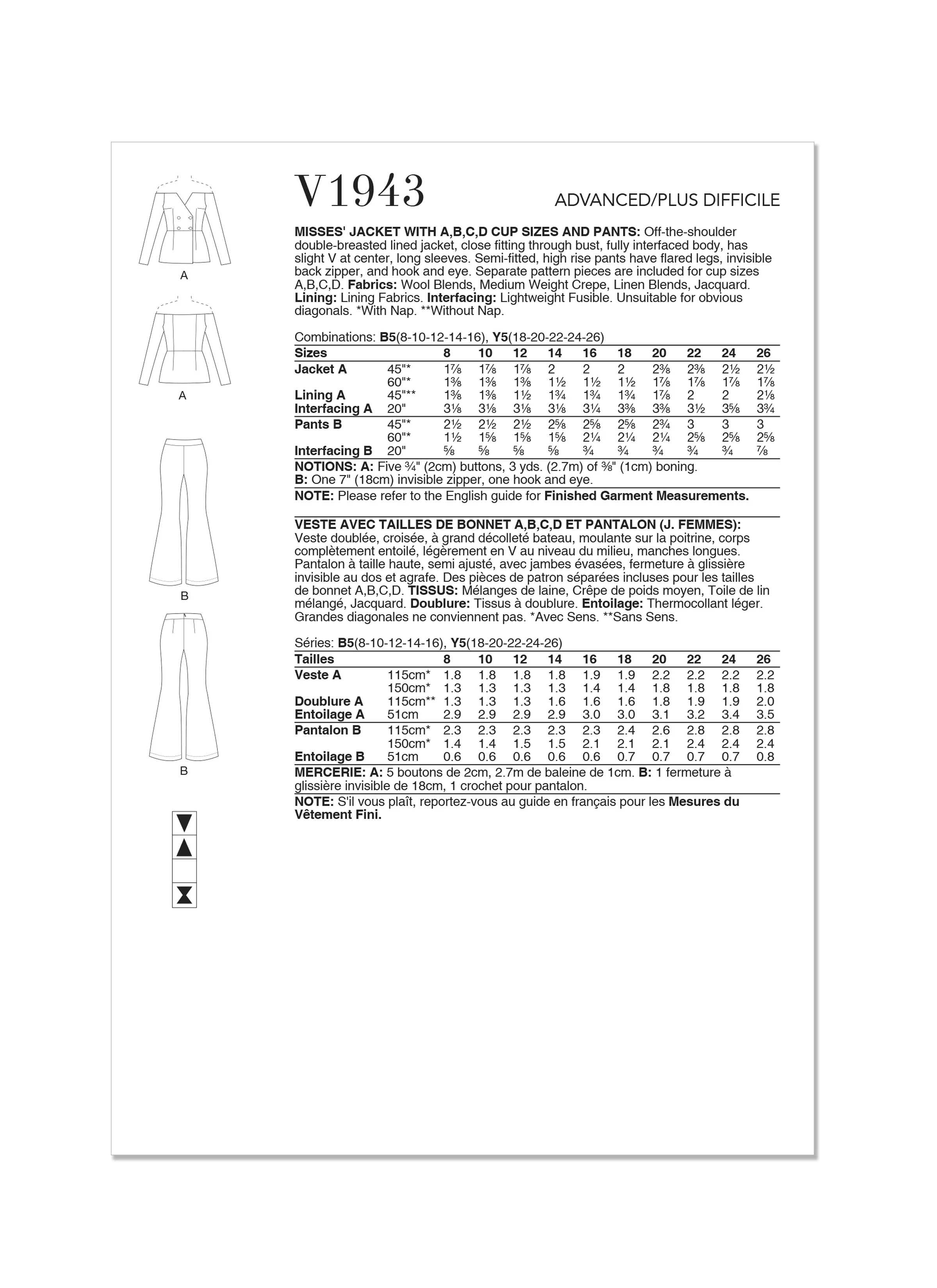 Vogue V1943 Misses' Jacket and Pants - Image 4