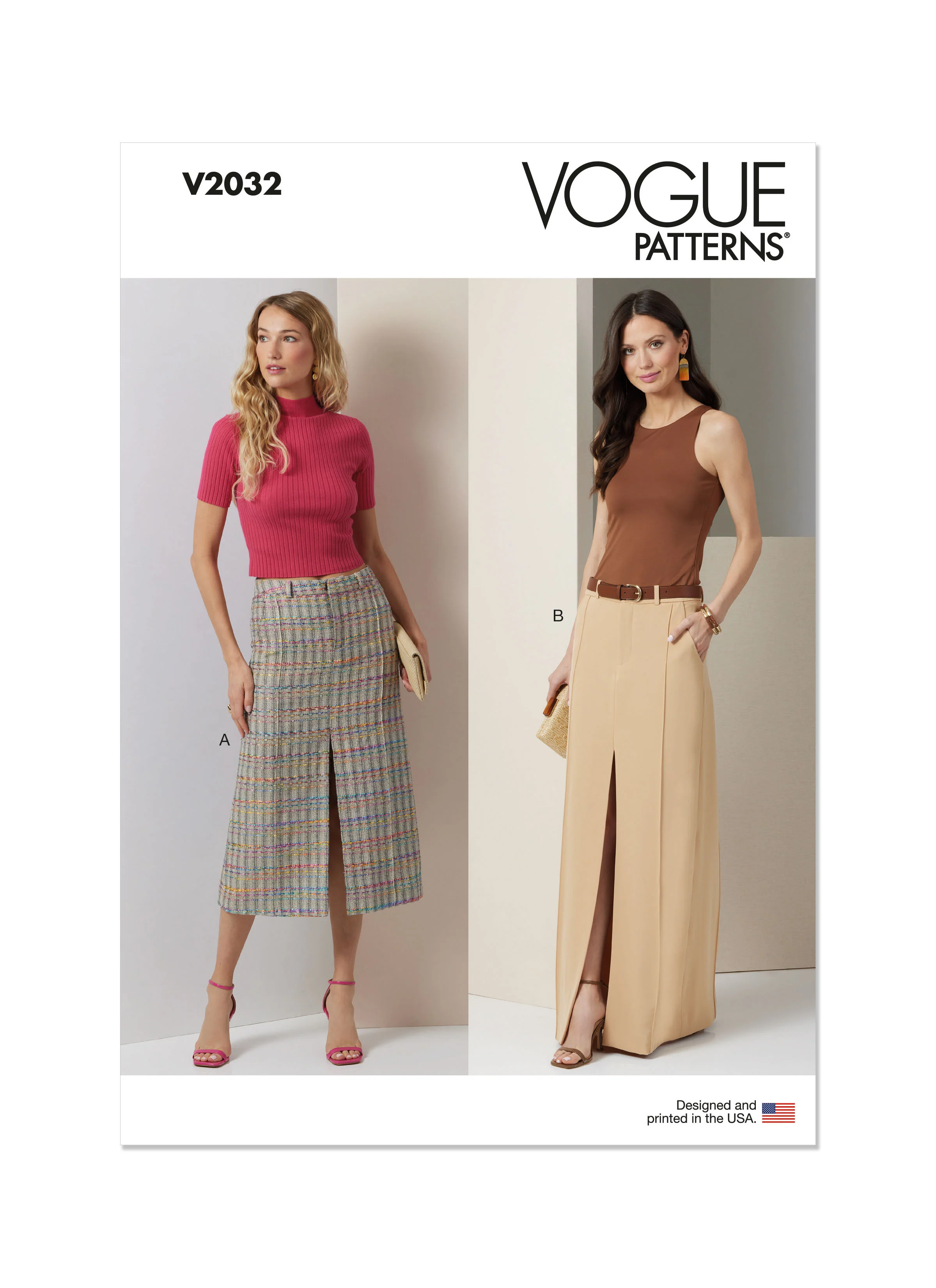 Vogue Pattern V2032 Misses' Skirt Pants