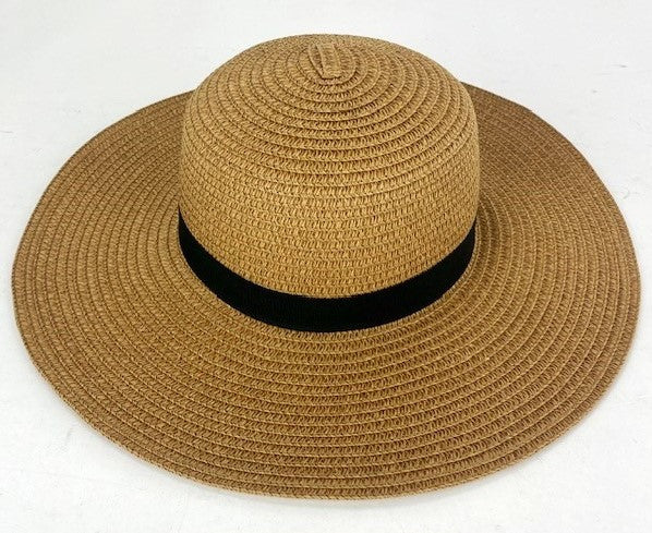 Straw Look Wide Rim Hat - Image 3