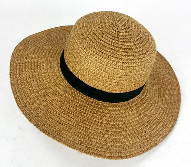 Straw Look Wide Rim Hat - Image 4